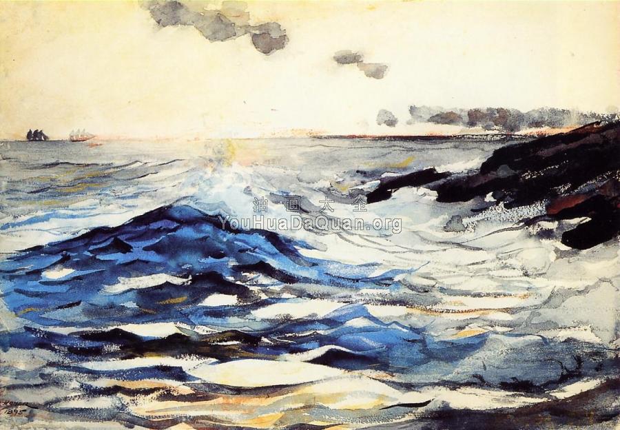 Sunset, Prout's Neck - 温斯洛·荷默